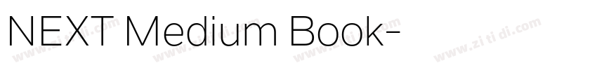 NEXT Medium Book字体转换